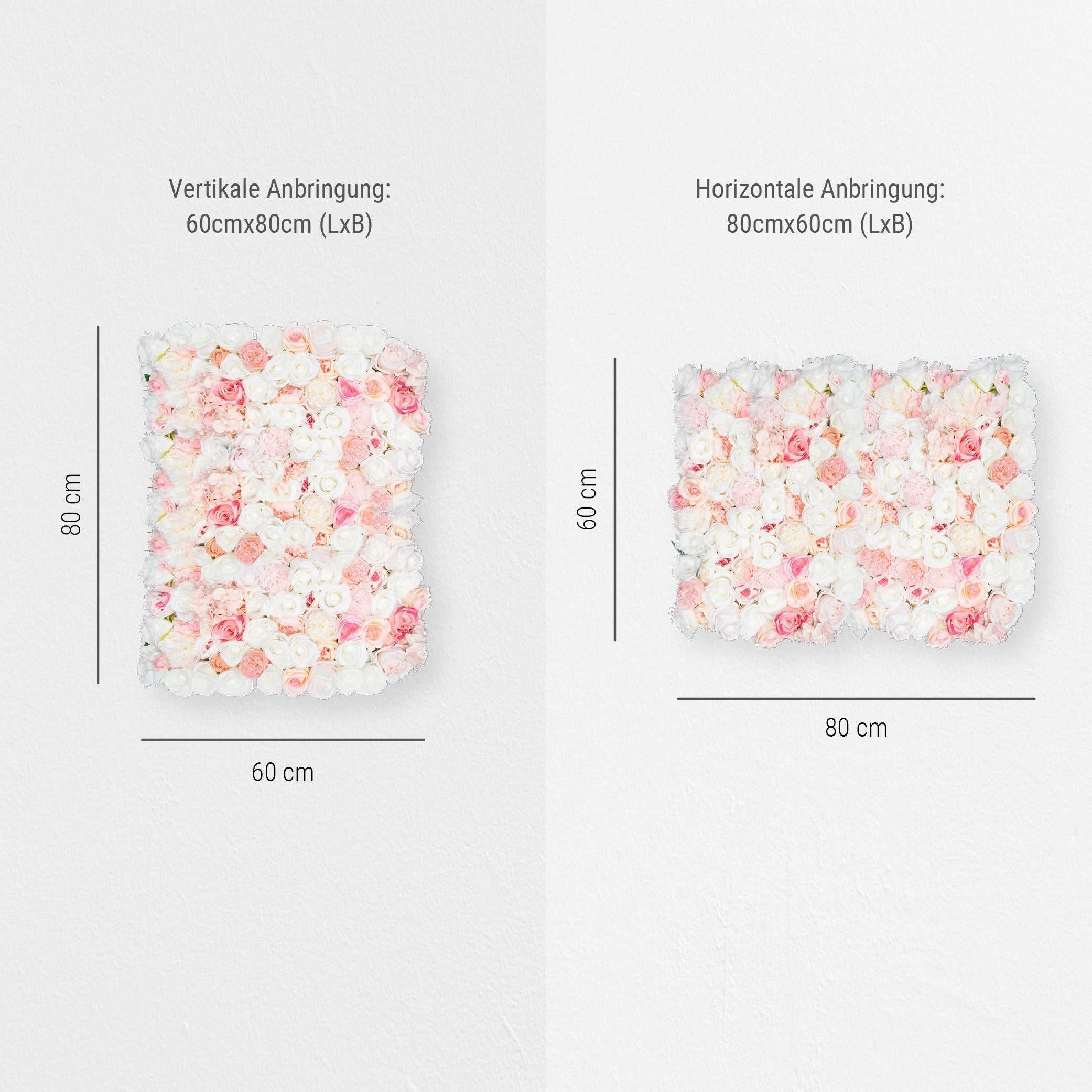 Blumenwand Cotton Candy – Realtouch-Blütenwand