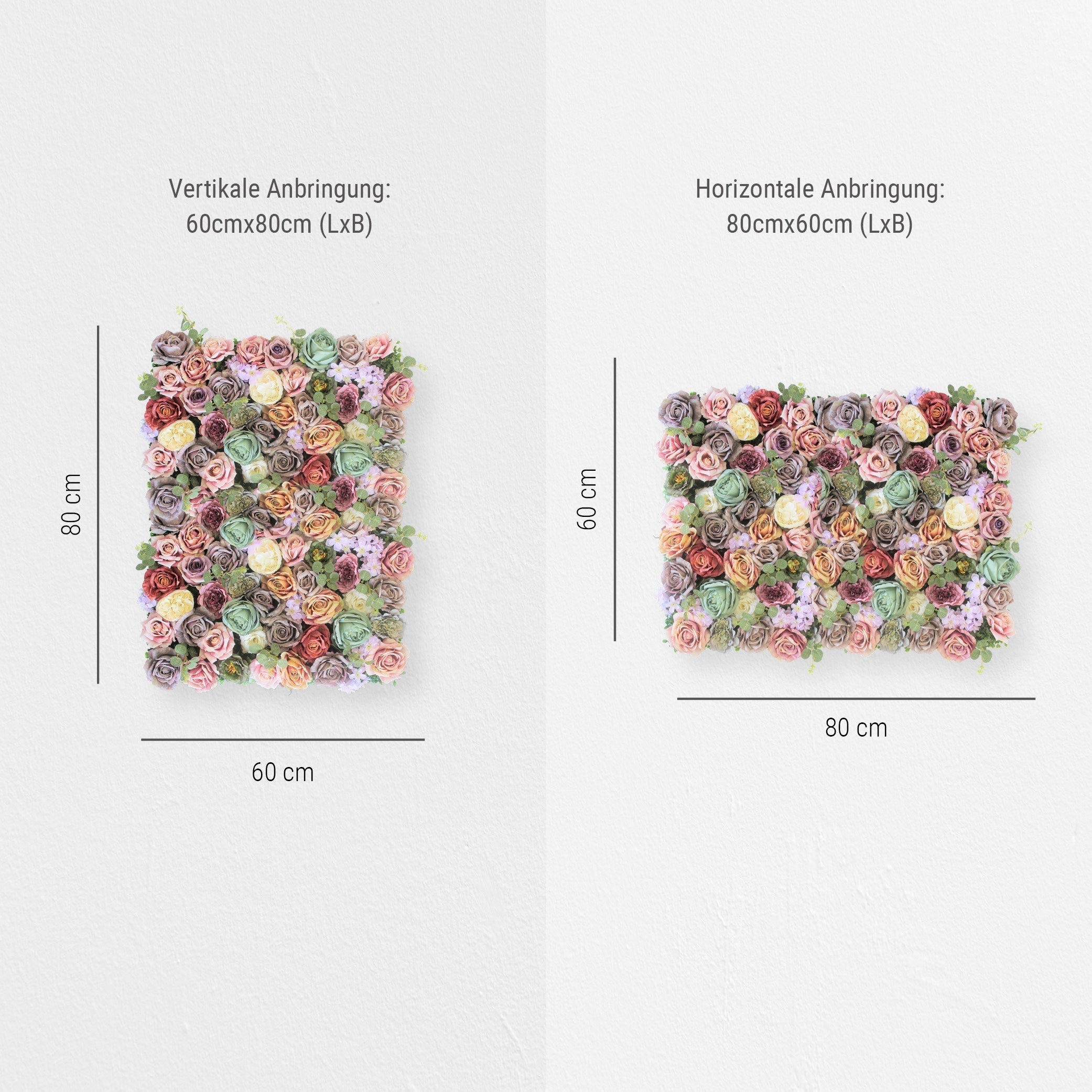 Blumenwand Hazelrose – Realtouch-Blütenwand