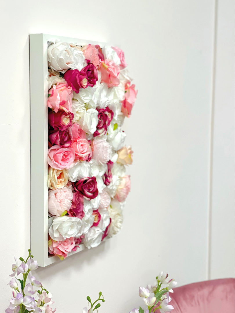 Flowerframe My Valentine – Realtouch-Blüten mit Holzrahmen