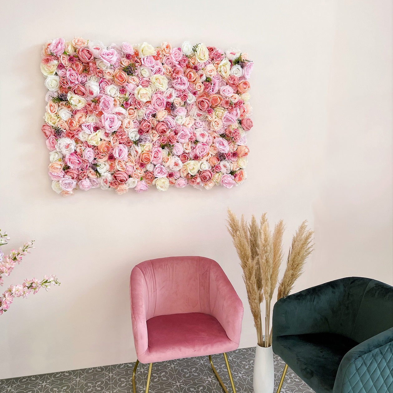 Blumenwand Bloomylicious – Realtouch-Blütenwand
