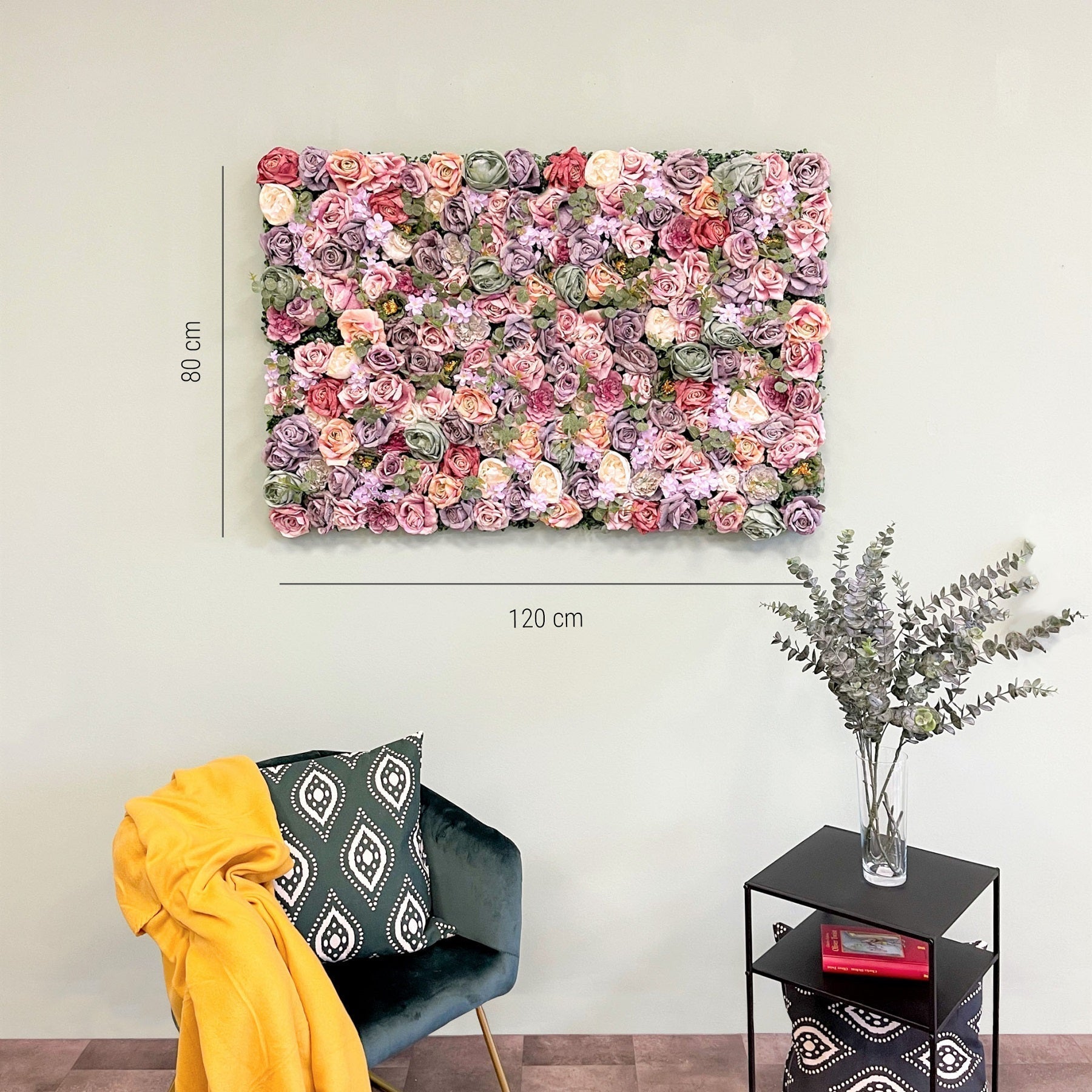 Blumenwand Hazelrose – Realtouch-Blütenwand