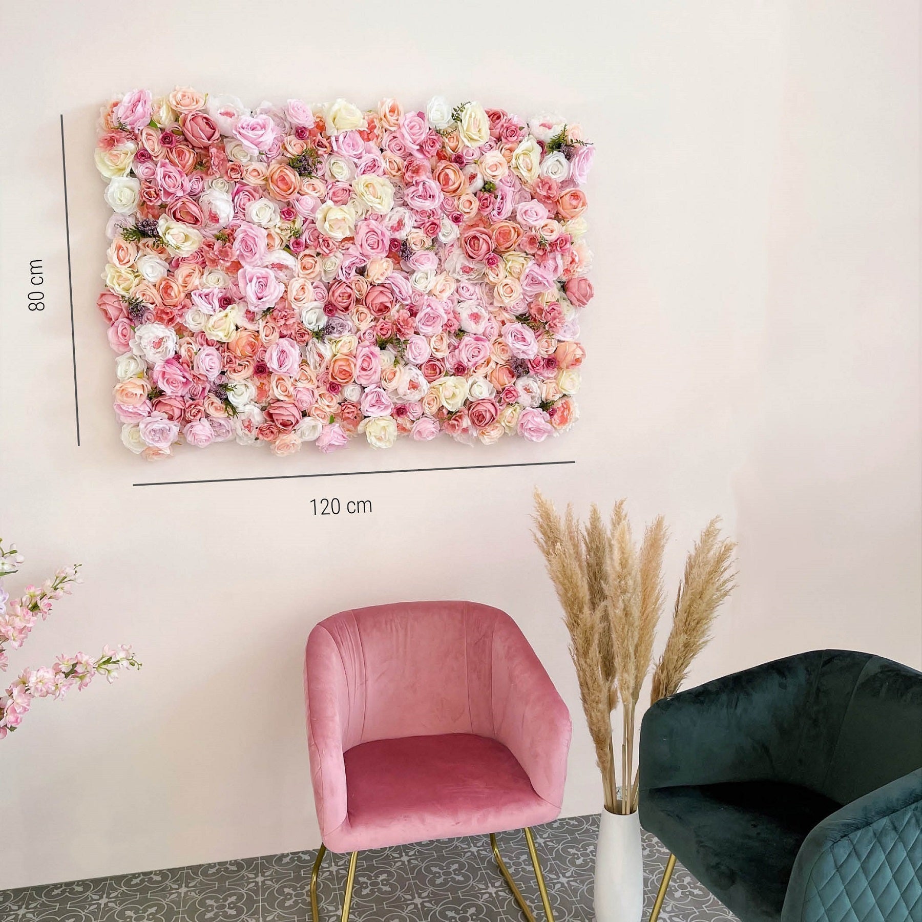 Blumenwand Bloomylicious – Realtouch-Blütenwand