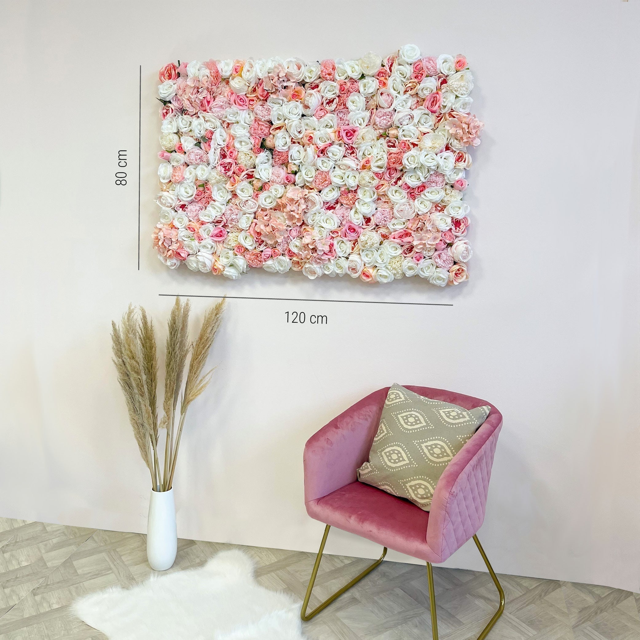 Blumenwand Cotton Candy – Realtouch-Blütenwand