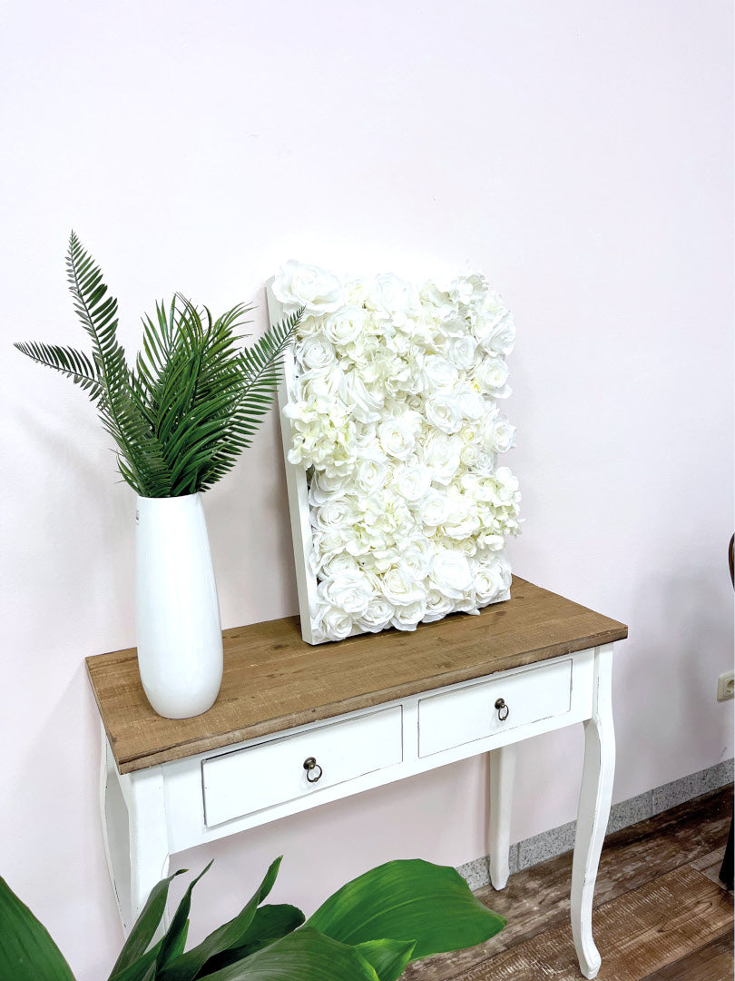 Flowerframe Emma – Realtouch-Blüten mit Holzrahmen