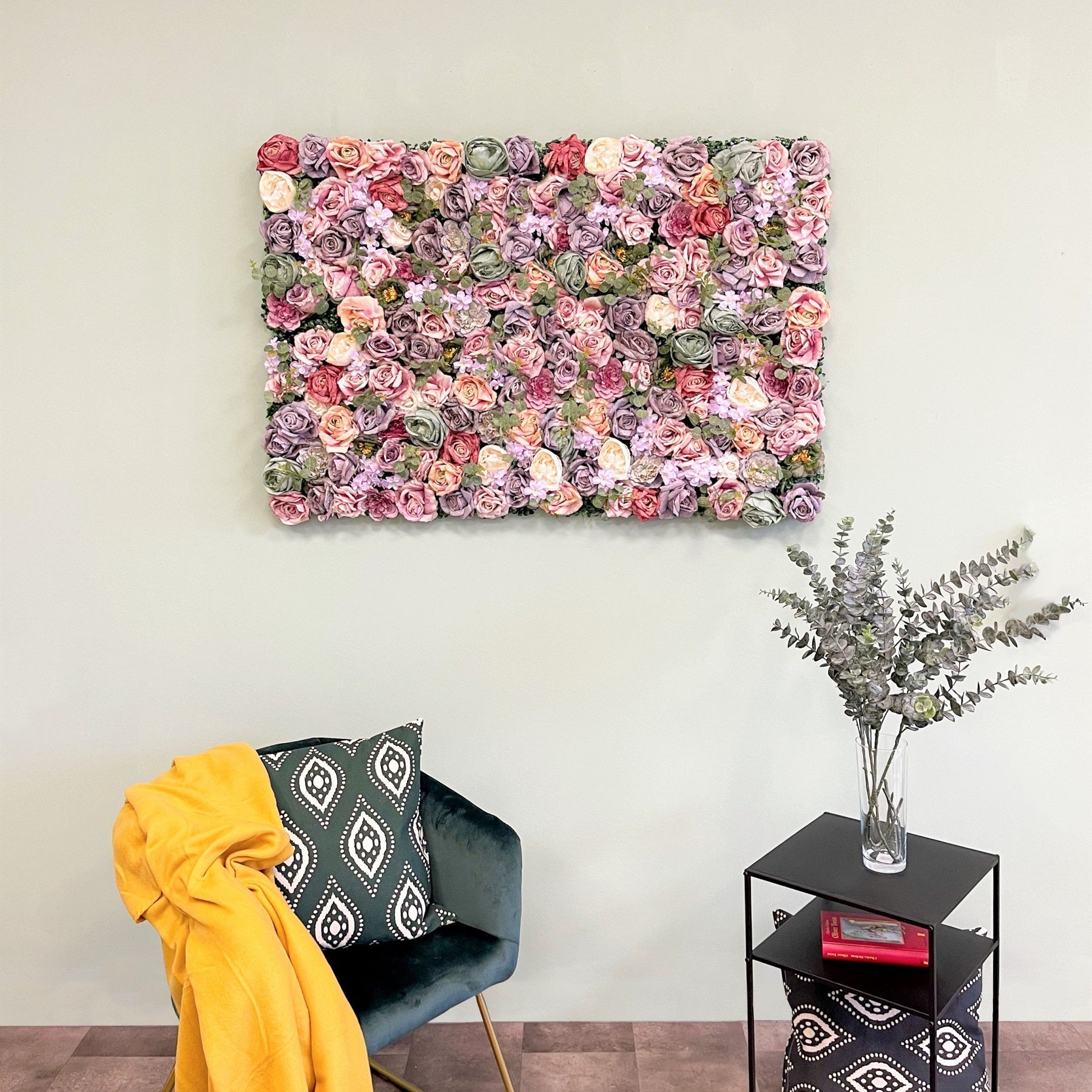 Blumenwand Hazelrose – Realtouch-Blütenwand