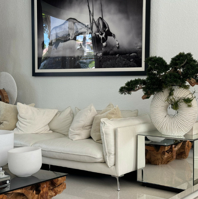 Eternity Vase Hängender Bonsai – Kunstbonsai im Design-Pflanzgefäß