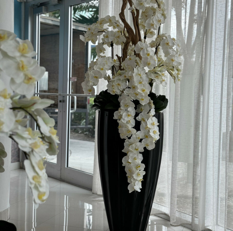 Orchideen Gelb San Jose Schwarz – Realtouch Orchideen-Arrangement
