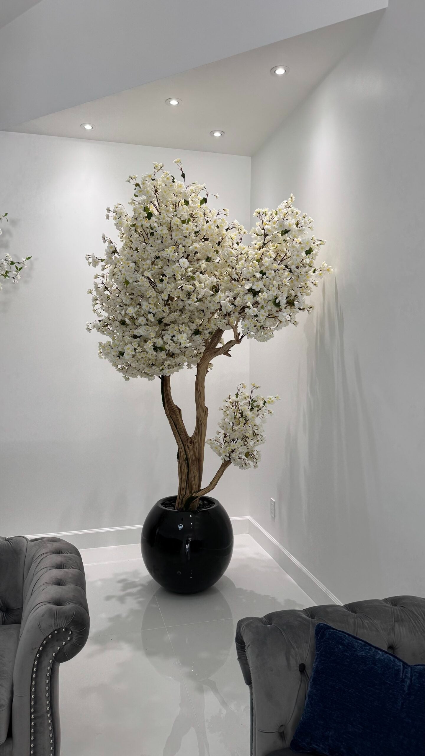 Kirschbaum Weiss 244 cm – Kunstbaum mit Realtouch-Blüten