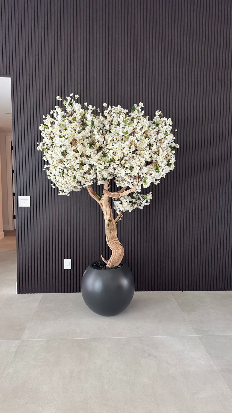 Kirschblütenbaum Weiss 213 cm – Kunstbaum mit Realtouch-Blüten
