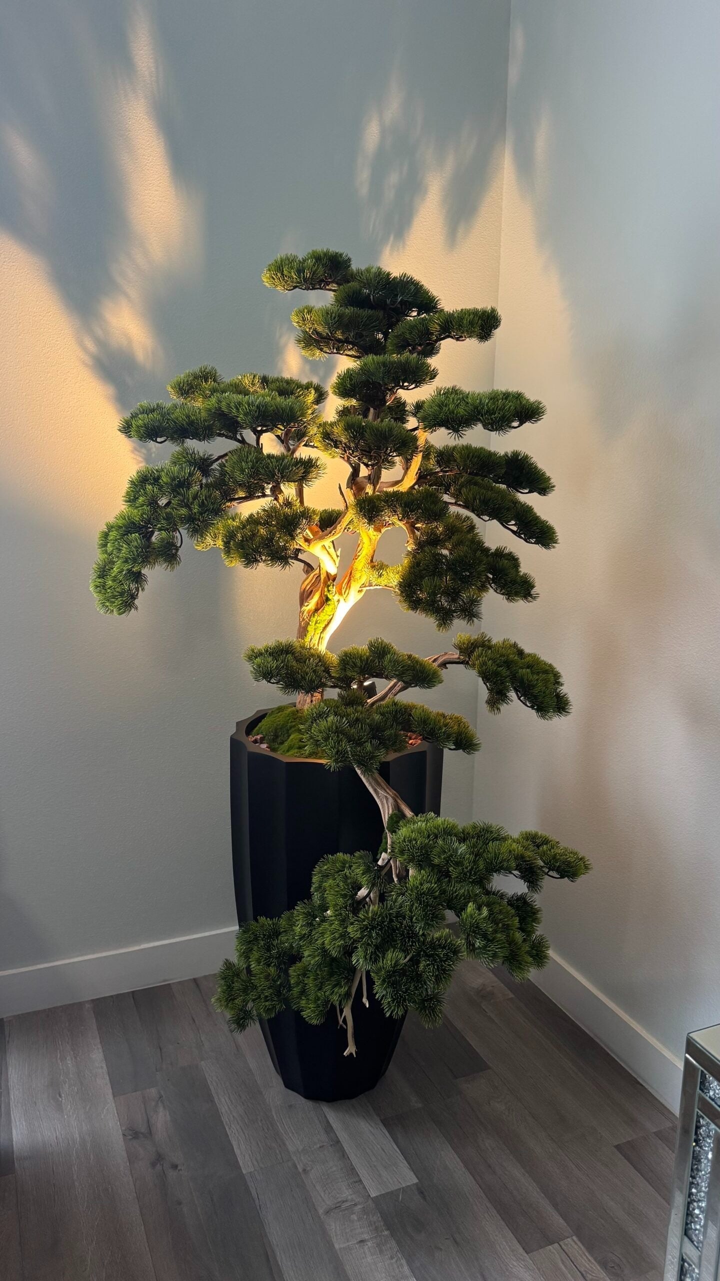 Bonsai Schwarz 150 cm – Kunstbonsai im Design-Pflanzgefäß