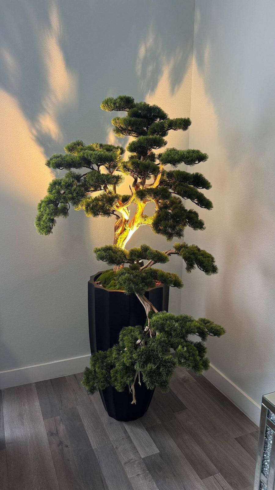 Bonsai Schwarz 150 cm – Kunstbonsai im Design-Pflanzgefäß