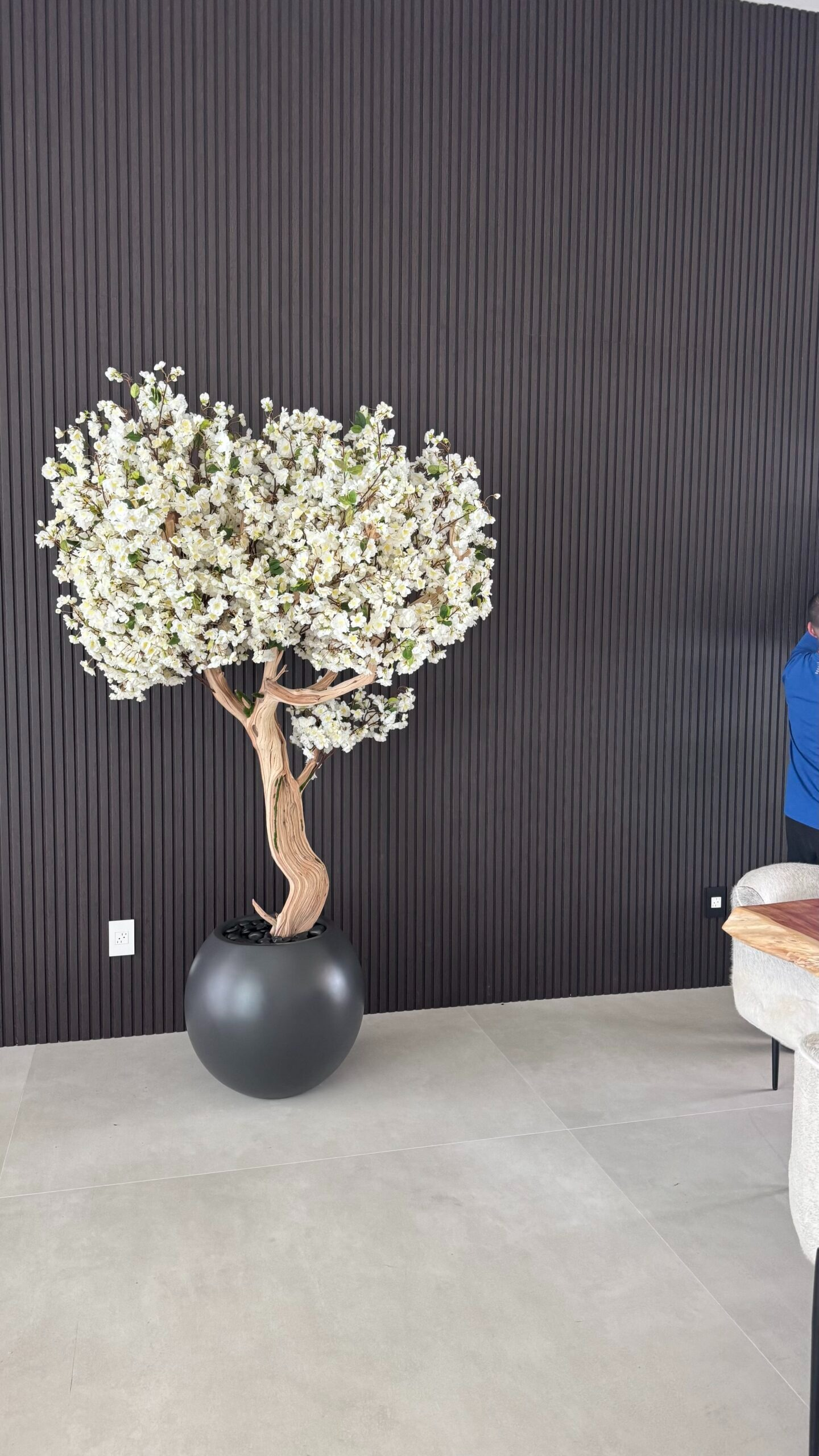 Kirschblütenbaum Weiss 213 cm – Kunstbaum mit Realtouch-Blüten