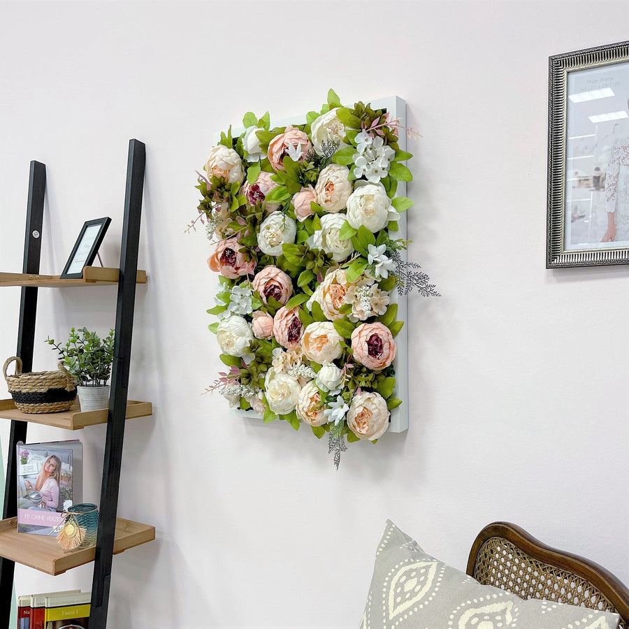Flowerframe Coconut Vogue – Realtouch-Blüten mit Holzrahmen