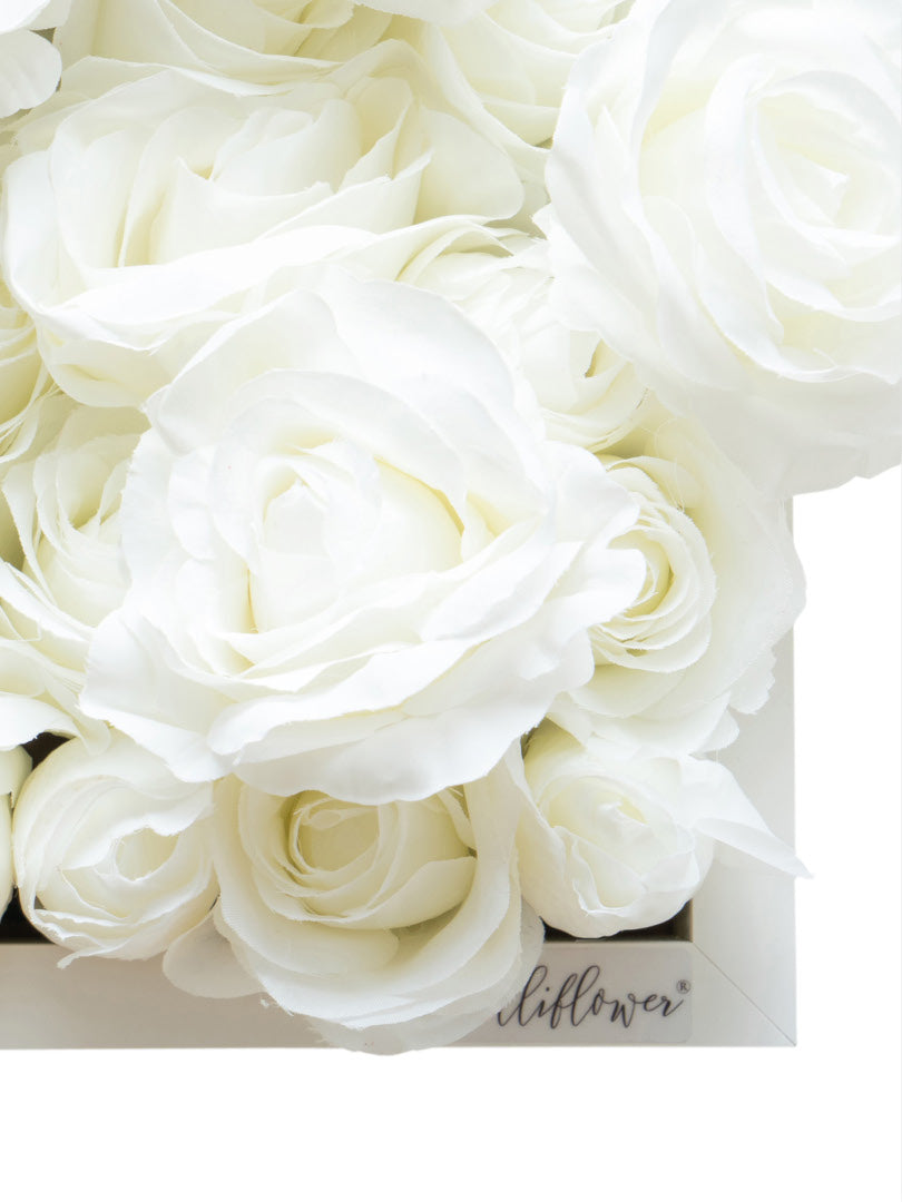 Flowerframe Emma – Realtouch-Blüten mit Holzrahmen