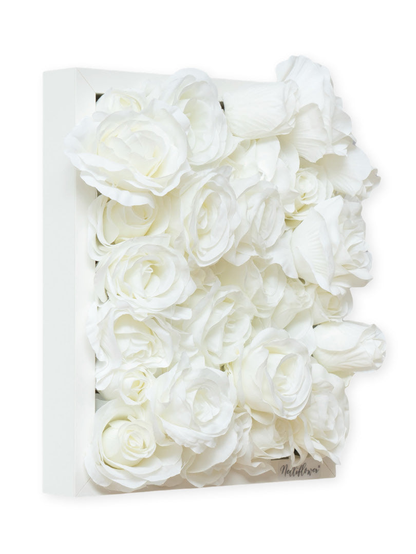 Flowerframe Emma – Realtouch-Blüten mit Holzrahmen