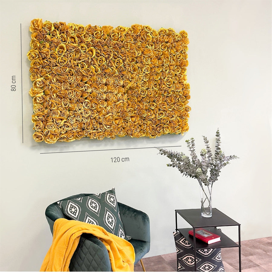 Blumenwand Golden Star – Realtouch-Blütenwand