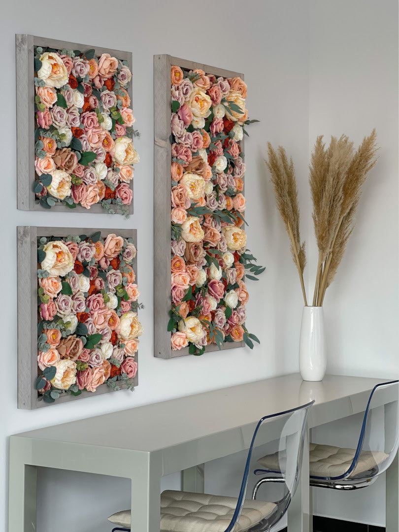 Flowerframe Grenada – Realtouch-Blüten mit Holzrahmen