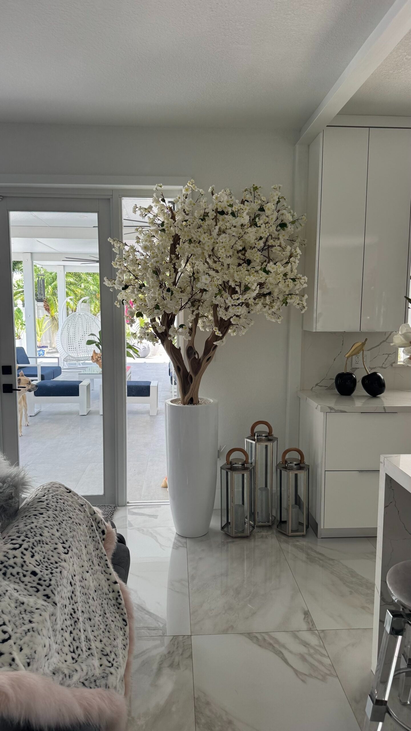 Kirschblüte Weiss Hoch – Kunstbaum mit Realtouch-Blüten