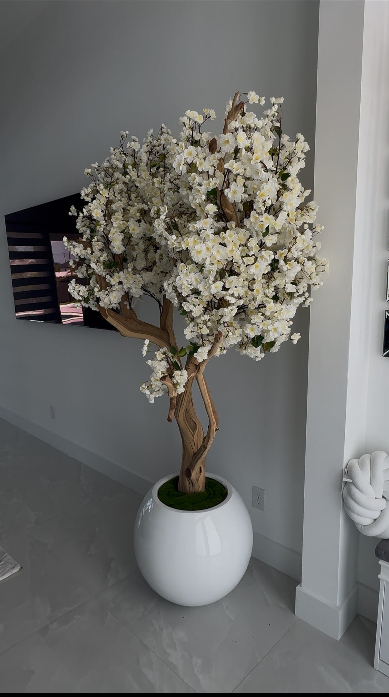 Kirschblütenbaum Weiss – Kunstbaum mit Realtouch-Blüten