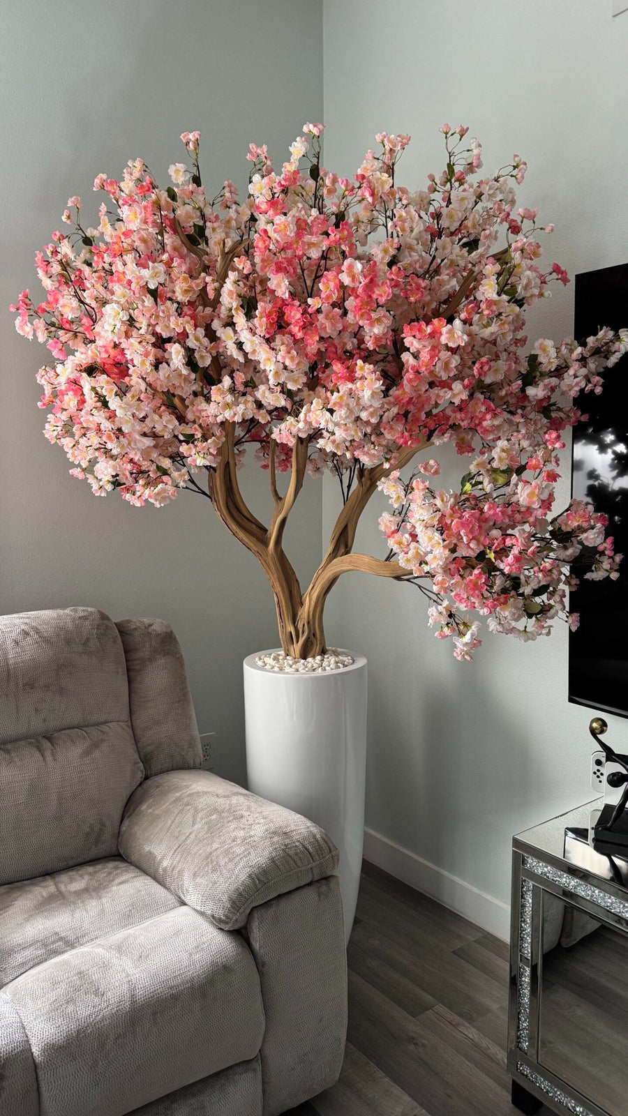 Kirschblüte Rosa Hoch – Kunstbaum mit Realtouch-Blüten