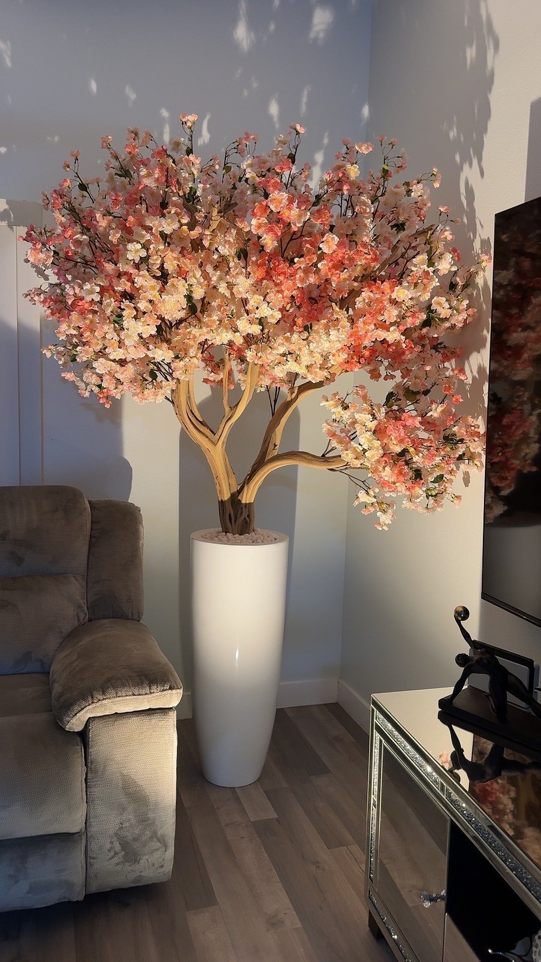 Kirschblüte Rosa Hoch – Kunstbaum mit Realtouch-Blüten