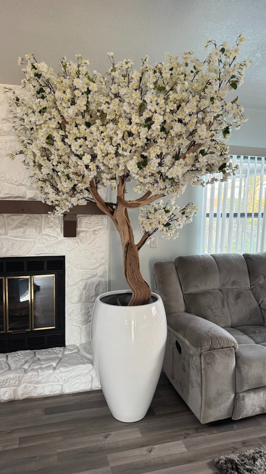 Kirschblüte Weiss 213 cm – Kunstbaum mit Realtouch-Blüten