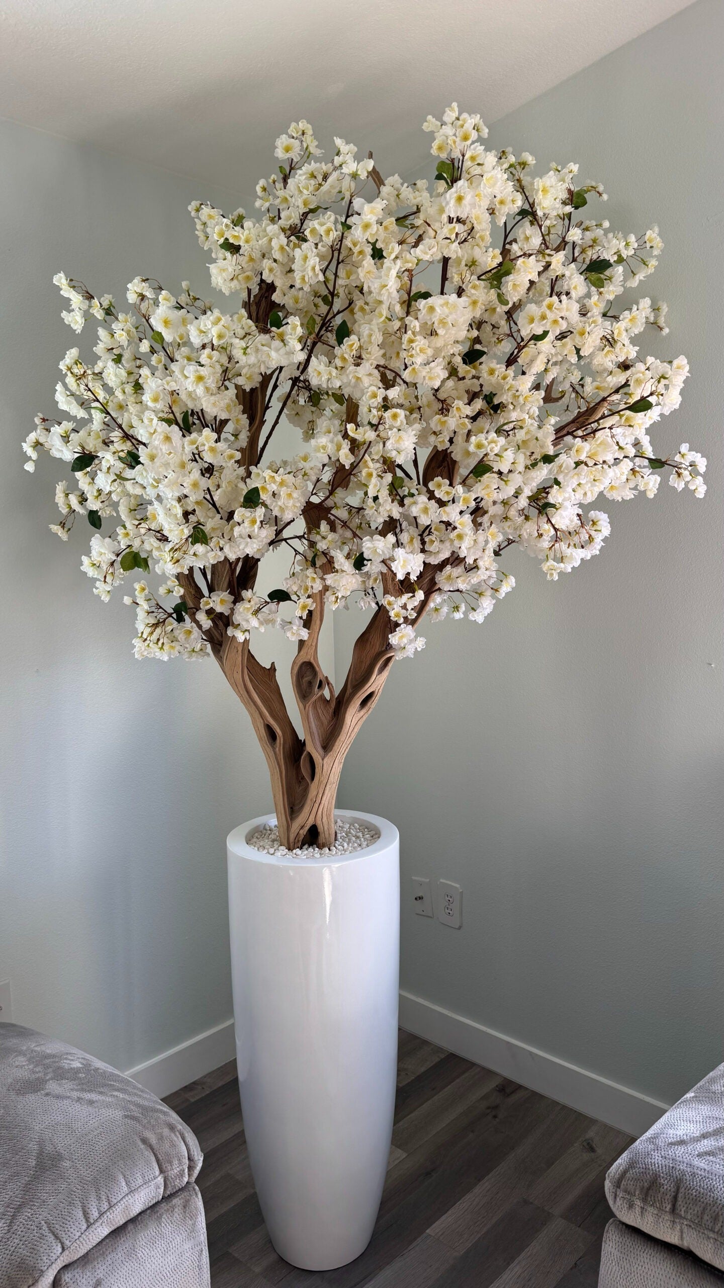 Kirschblüte Weiss Hoch – Kunstbaum mit Realtouch-Blüten
