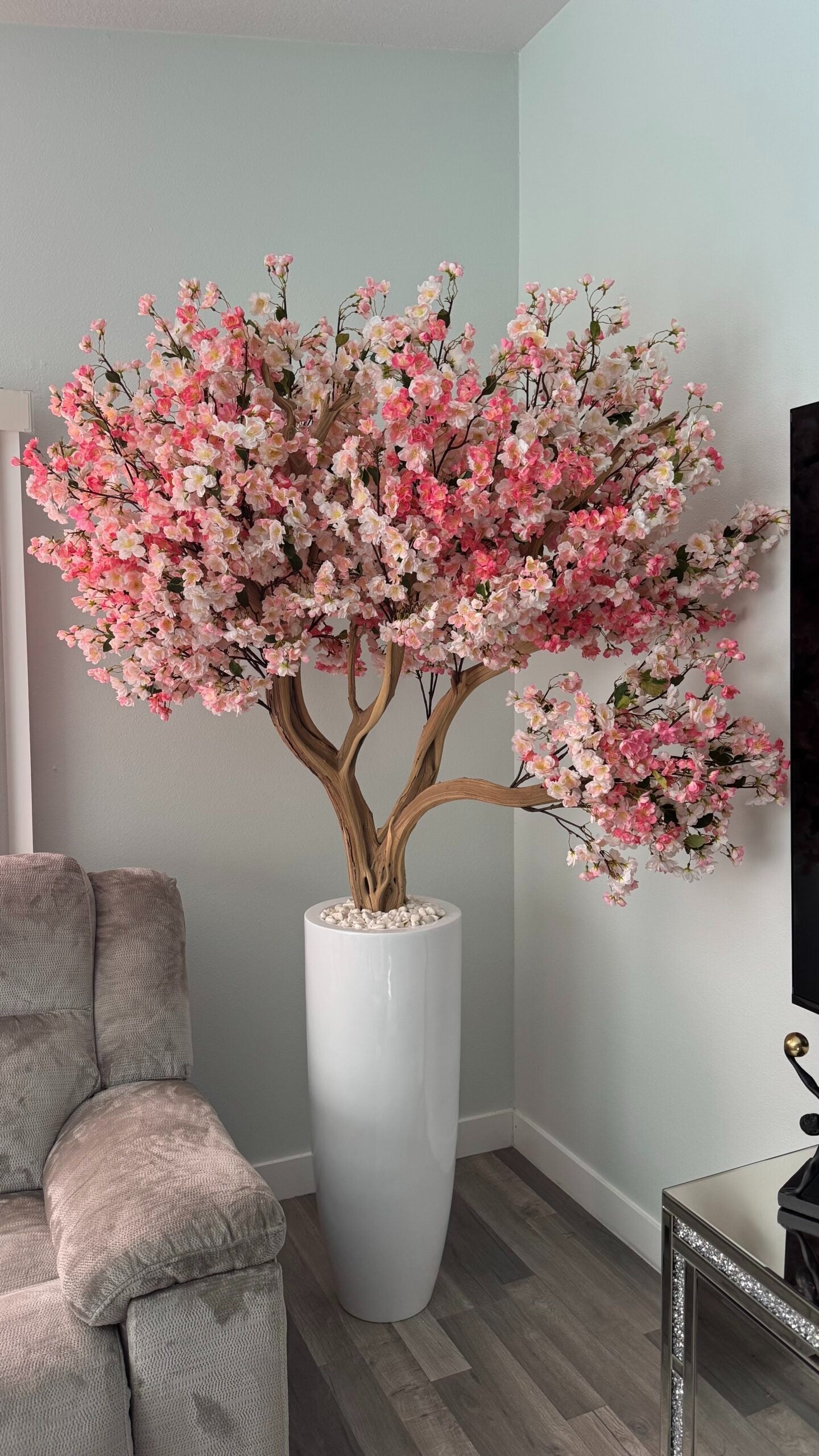Kirschblüte Rosa Hoch – Kunstbaum mit Realtouch-Blüten