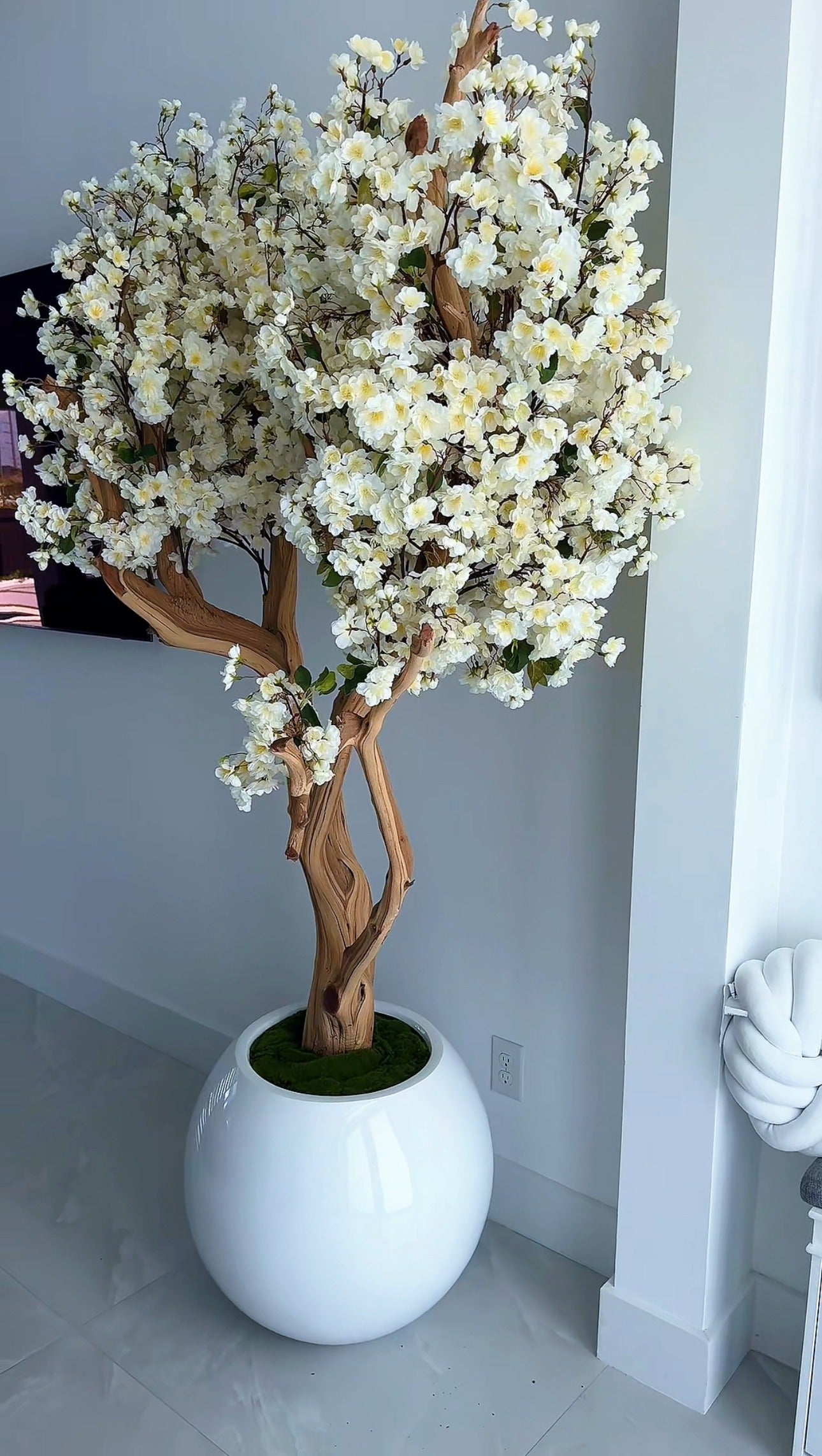 Kirschblütenbaum Weiss – Kunstbaum mit Realtouch-Blüten