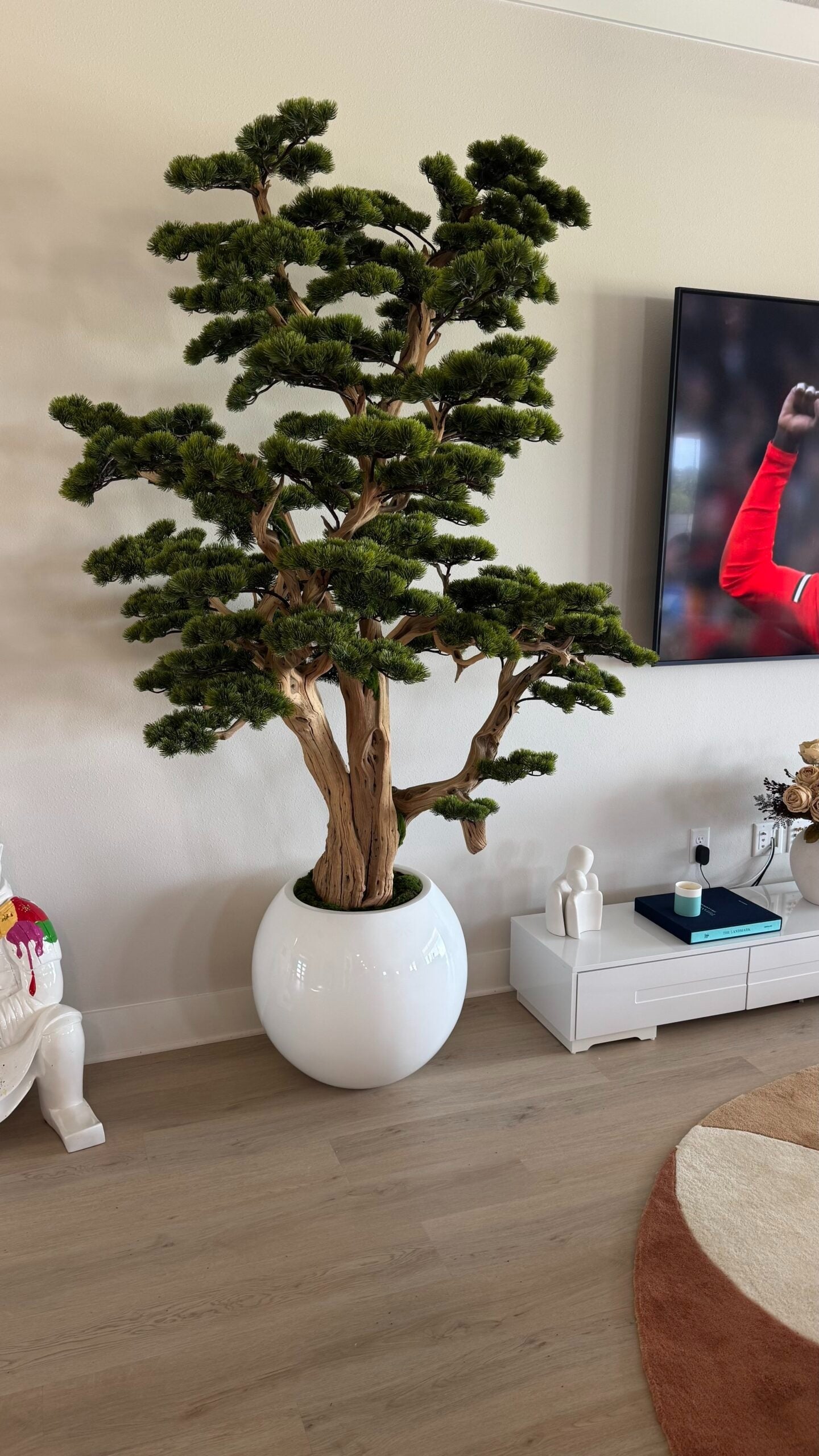 Bonsai Weiss – Kunstbonsai im Design-Pflanzgefäß